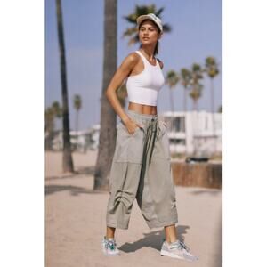 Anthropologie Olive Wide Leg Pants 1x or 2x